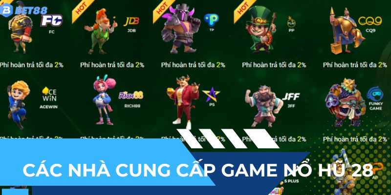 Tổng hợp các nhà cung cấp game nổ hũ 28 nổi tiếng